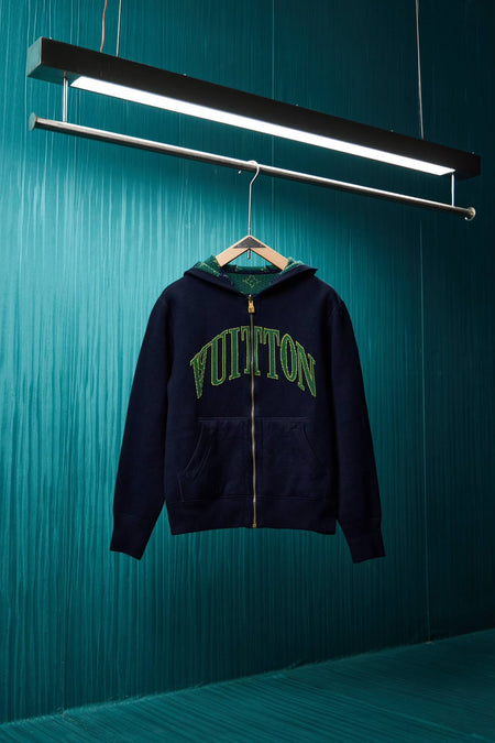 Louis Vuitton Logo Zip Hooded Jacket