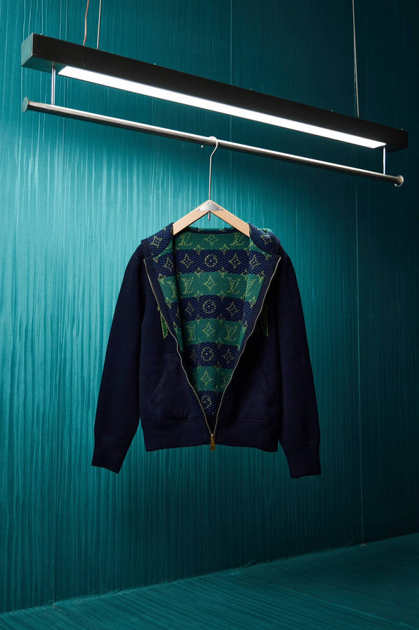 Louis Vuitton Logo Zip Hooded Jacket
